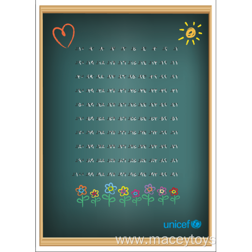 Plasticized Paper Braille Letter Posters